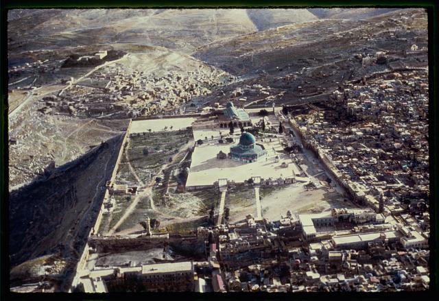 عکس هوایی مسجدالاقصی در بیت‌المقدس